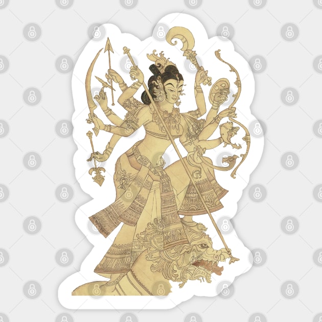 Durga Sticker by UndiscoveredWonders